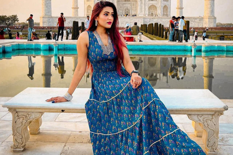 From Delhi: Luxury Taj Mahal & Agra Private Tour + 5★ Lunch Taj Mahal Guided Tour Without Entry Fees