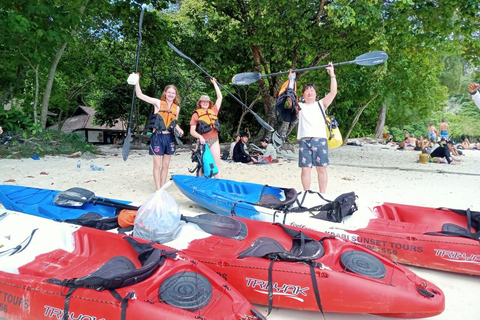 Krabi: Excursión a la isla de Hong en barco de cola larga con opción de kayakTour turístico con kayak