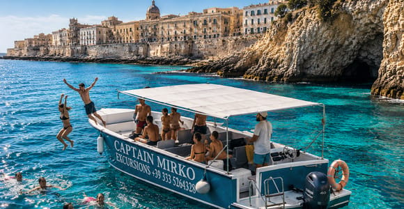 Syracuse: Boat Tour with Captain Mirko, Snorkeling & Caves