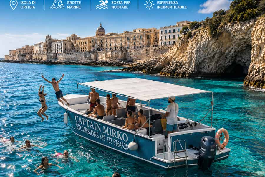 Syrakus: Bootstour mit Kapitän Mirko, Schnorcheln & Höhlen. Foto: GetYourGuide