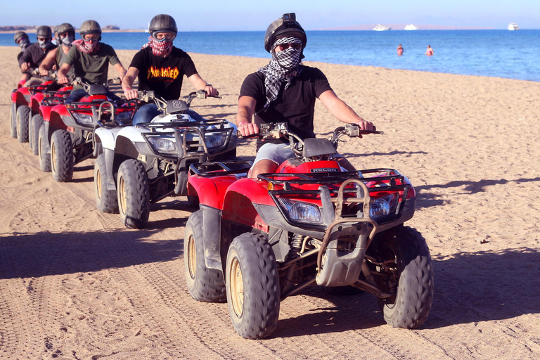 Hurghada: Excursión en quad por el desierto y el Mar RojoServicio de recogida en la bahía de Makadi