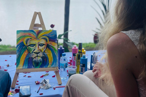 Arusha: Lake Duluti Painting and Sip with Pickup