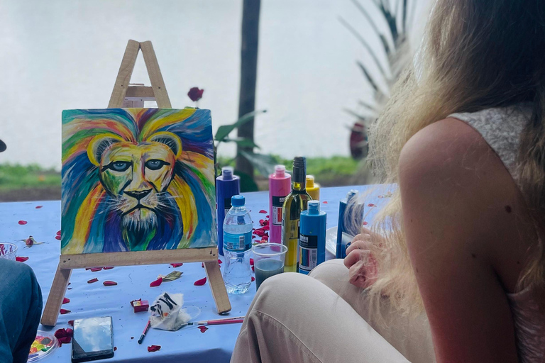 Arusha: Lake Duluti Painting and Sip with Pickup