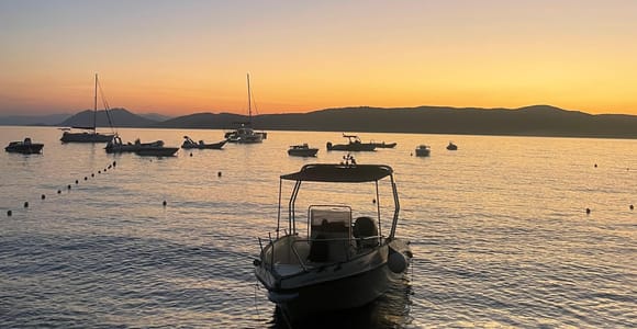 Skiathos: Private Sunset Boat Rental, No License Required