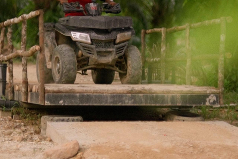 From Khao Lak: ATV & Rafting with Waterfall and Temple Visit From Khao Lak: Rafting 9 km. + ATV + Waterfall + Temple