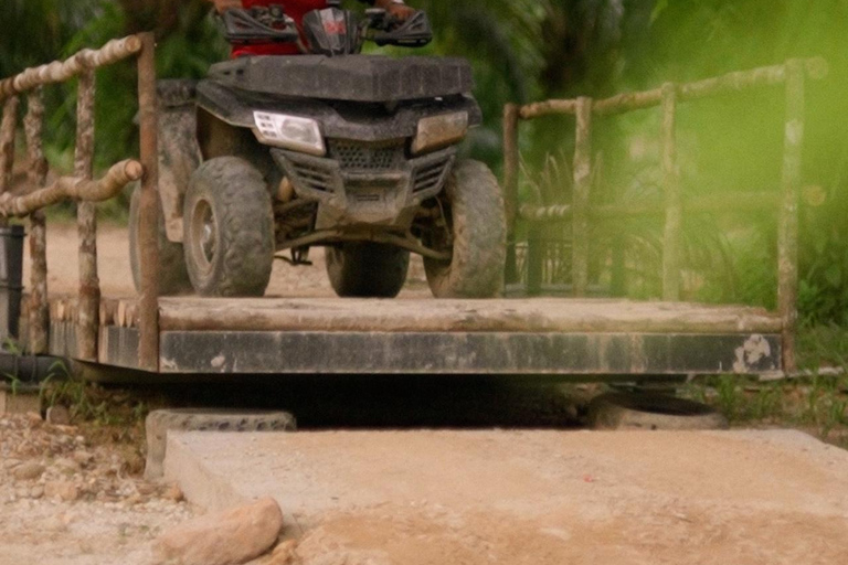 From Khao Lak: ATV & Rafting with Waterfall and Temple Visit From Khao Lak: Rafting 9 km. + ATV + Waterfall + Temple