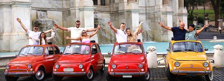 Service photographique en Fiat 500 à Rome