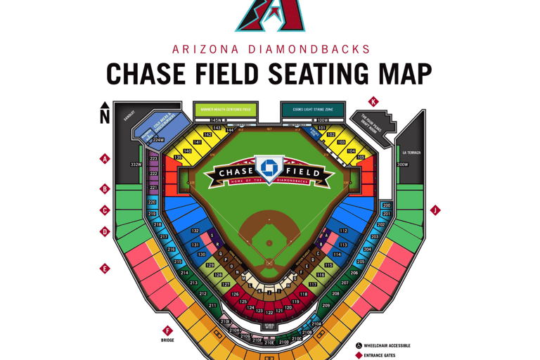 Phoenix: Arizona Diamondbacks Baseball Game at Chase Field Baseline View