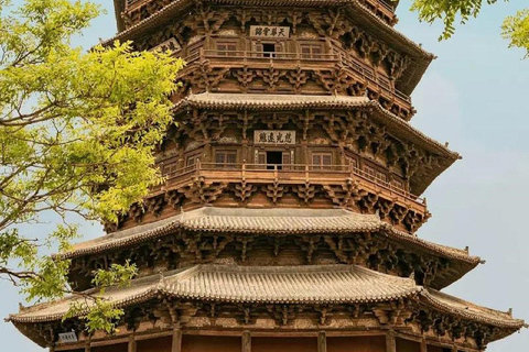Datong Yungang Grottoes Hanging Temple Pagoda di legno in auto