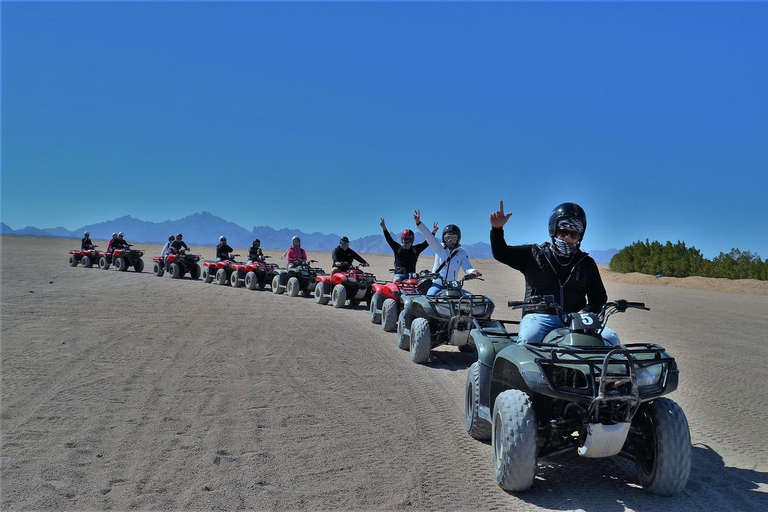 Hurghada: Safari med fyrhjuling och buggy med middag och showUpphämtning från hotell i Hurghada City