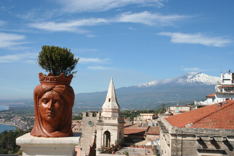 From Cefalù : Etna & Taormina guided tour full day
