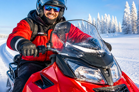 Rovaniemi: Thrilling Snowmobile Ride with Tasty Arctic BBQ ⭐ Snowmobile Ride | 45-Min | Most Popular
