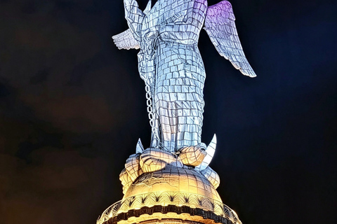 Quito: Dark tourism, Basilica, San Diego Cemetery, El Panecillo at night Quito: Necrotourism, Basilica, San Diego Cemetery, Panecillo at Night