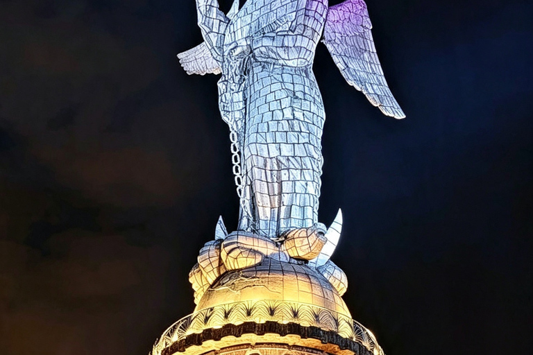 Quito: Dark tourism, Basilica, San Diego Cemetery, El Panecillo at night Quito: Necrotourism, Basilica, San Diego Cemetery, Panecillo at Night
