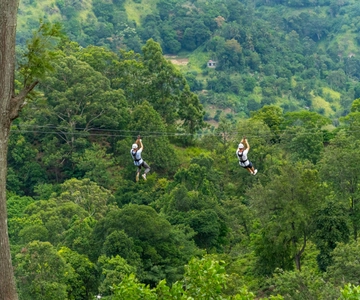 Pai: Aventura de tirolesa na selva com 16 plataformas