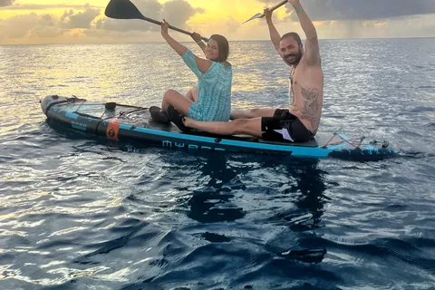 SAN ANDRES: PADDLE SUNSET AND NIGHT + SNORKELING