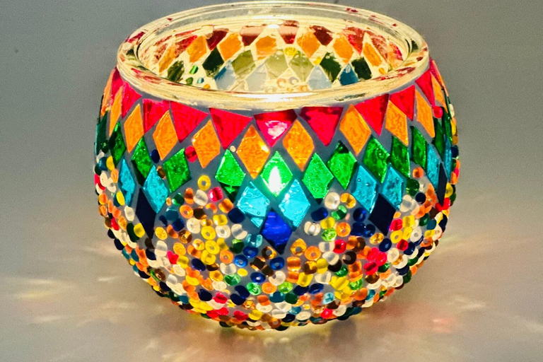 Marmaris Mosaic Candle Holder Workshop Design Your Own Light Traditional Mosaic Candle Holder (Русский - Russian)