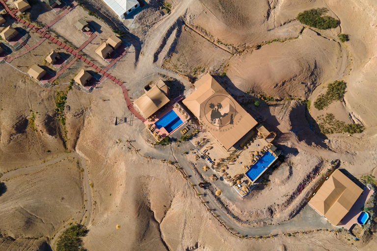 Marrakech: Overnight in Agafay Desert with Dinner & Campfire From Marrakech: Agafay Overnight with Dinner, Fire & Music