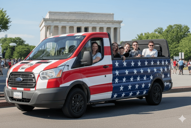 Washington, D.C.: Geführte Tour zu den Denkmälern im amerikanischen Minibus