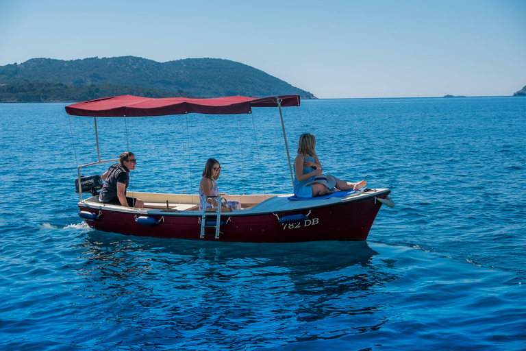 Dubrovnik: Retro Boat Rental with Snorkeling Gear 8 hour rent with pick up and drop off included