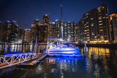 Busan night yacht tour with local food & romantic city views