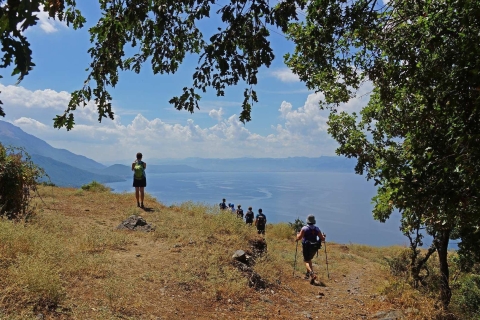 Walking mountain villages and beach afternoon, from Ohrid.