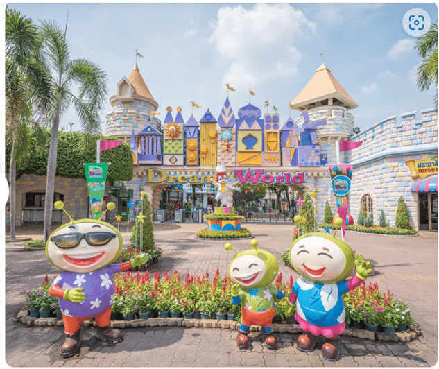 Bangkok: Dream World Onbeperkt Ritten Ticket met Lunch