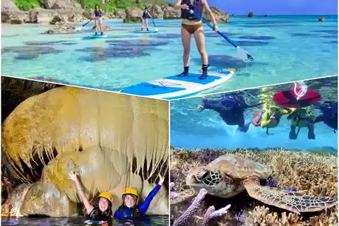 Miyako adası: 3 set! Şnorkelle yüzme/Kireçtaşı Mağarası/Plaj SUP
