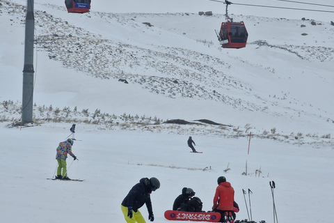 Excursão de esqui na montanha Erciyes, na Capadócia