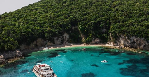 From Corfu Blue Lagoon, Sea Caves, and Bella Vraka Boat Tour