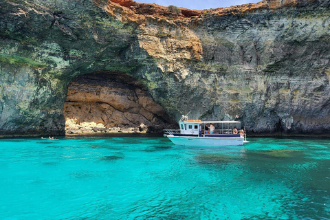 Mellieha: Comino Sunset Small Boat Cruise with Swim Stops