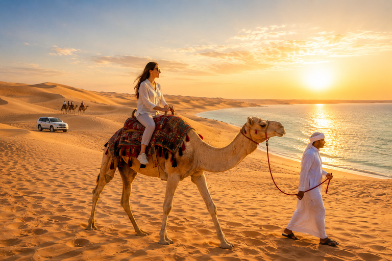 Doha: Layover Desert Safari, Camel Ride & Beach Resort