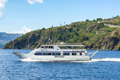 Ab Tropea: Ganztägige Bootsfahrt auf Lipari, Panarea und Stromboli