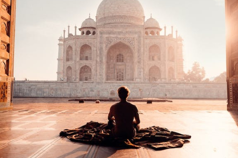 Depuis Agra : Excursion d'une demi-journée au lever du soleil au Taj Mahal et au Fort d'Agra