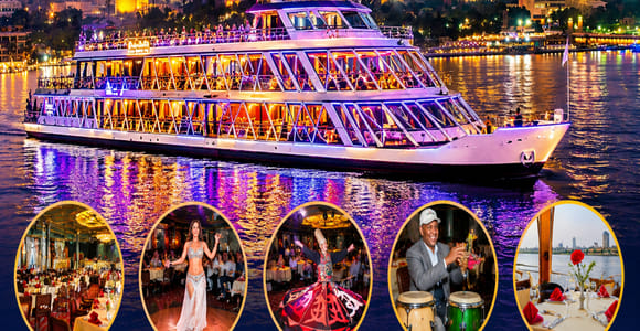 Cairo: Nile Dinner Cruise with Belly Dance & Tanoura Show