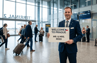 Prag: PRG Flughafen Privattransfer nach/ab Prag Stadt