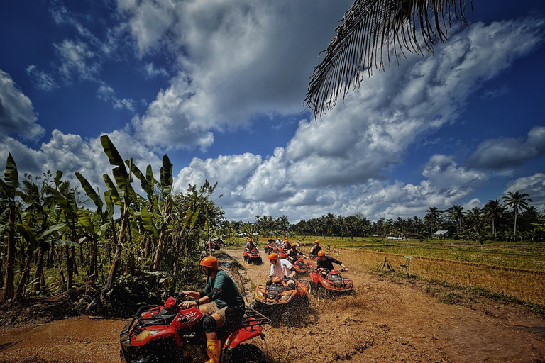 Ubud: Gorilla Face-quad, jungleschommel, waterval en maaltijdTandemrit met Bali Transfers