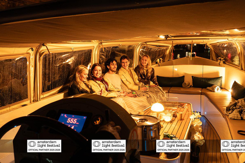 Crucero por el Festival de la Luz de Ámsterdam con bebidas calientes opcionalesCrucero Fiesta de la Luz de Ámsterdam con 1 Bebida