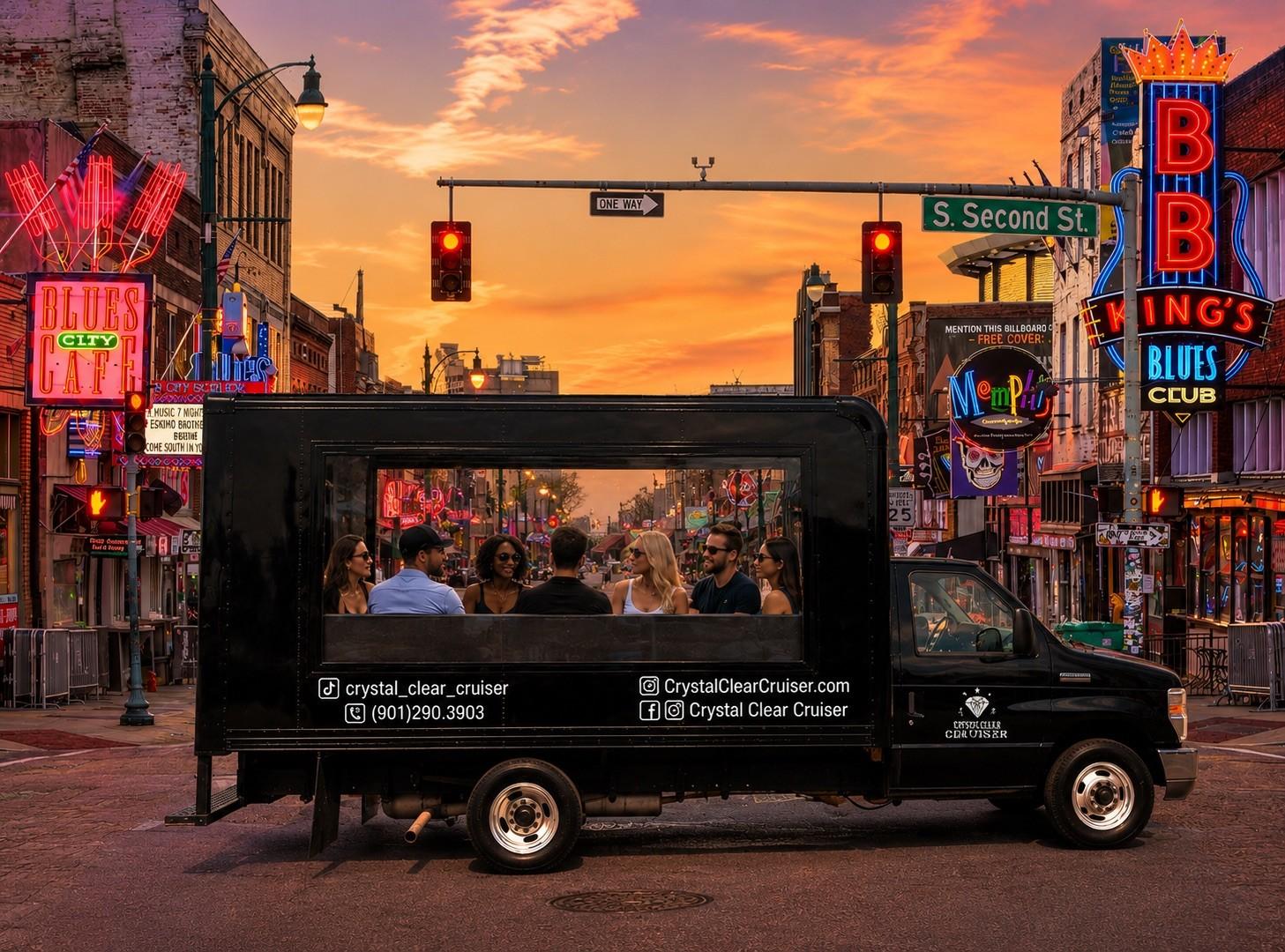 Memphis: Städtetour mit dem Crystal Clear Cruiser / Partybusfahrt