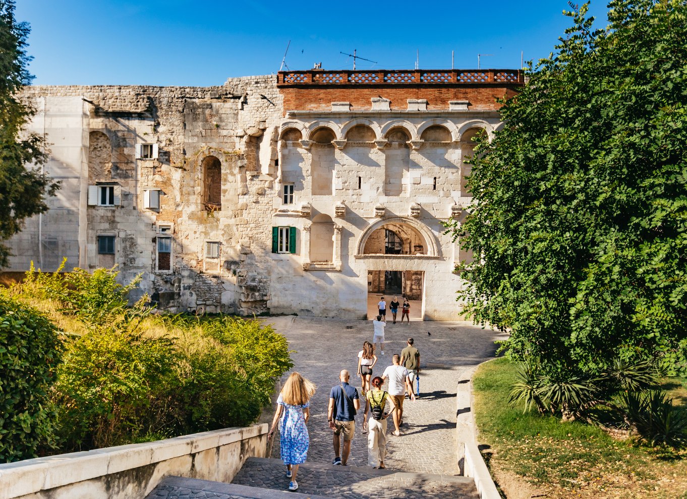 Split: Byvandring i den gamle bydel og Diocletian-paladset