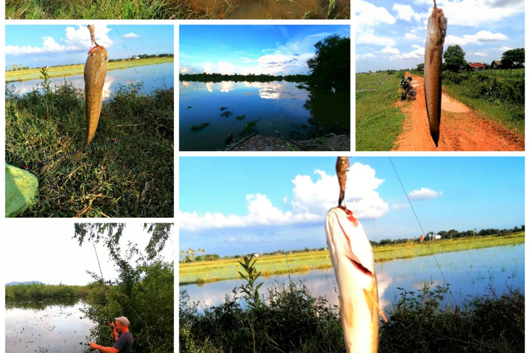 Siem Reap: Pesca nos campos de arroz, nas aldeias de Siem Reap