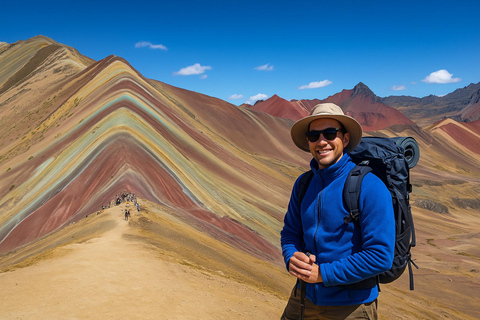 Cusco: Rainbow Mountain Transportation and Guided Hike Shared Flexible Transport & Guide Rainbow With Red Valley