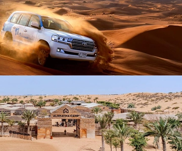 Dubaj: Safari Premium, Przejażdżka na wielbłądzie & Al Khayma Camp 3-Bufety