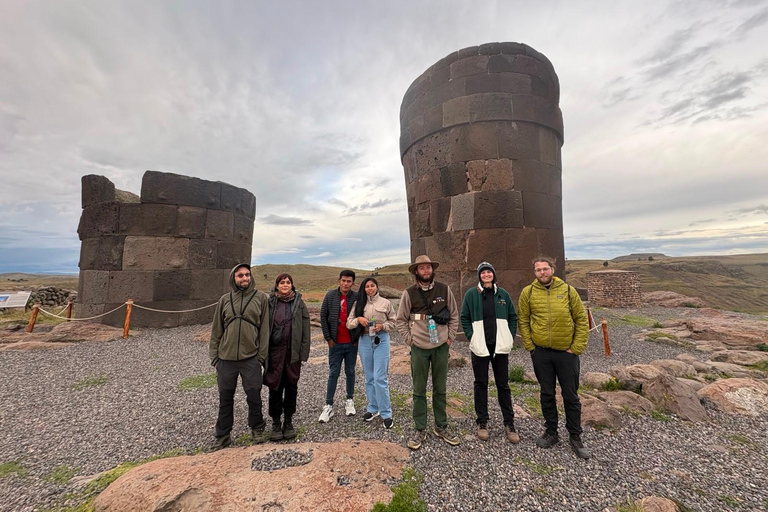 Sillustani Necropolis watching the sunset over the Umayo Lagoon