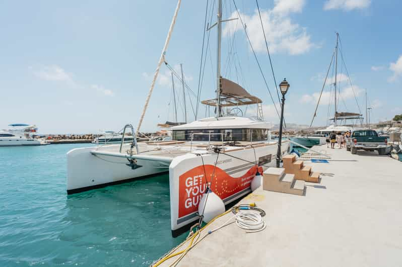 santorini luxury small group catamaran