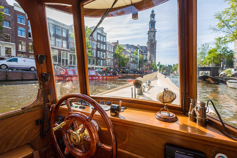 Amsterdam : Croisière en bateau ouvert avec option boissons illimitéesLieu de rendez-vous à la Maison d'Anne Frank sans boissons