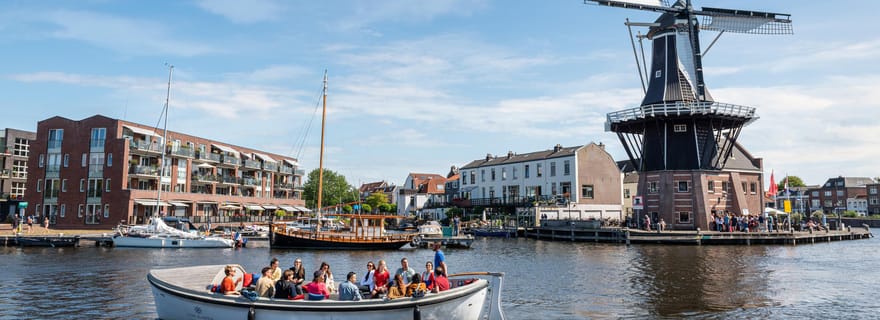 Haarlem : Visite des canaux + visite du moulin à vent néerlandais d'Adriaan