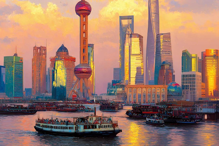 Shanghai First Night: Huangpu River Cruise with Hotel Pickup