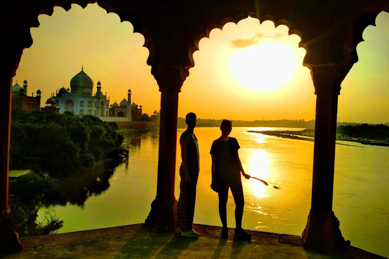 From Delhi: Agra Day Trip with Taj Mahal and Agra FortAC Car and Tour Guide Service Only