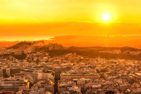 Lake Vouliagmeni Thermal Spa and Lycabettus Panoramic Sunset Sunset Tour
